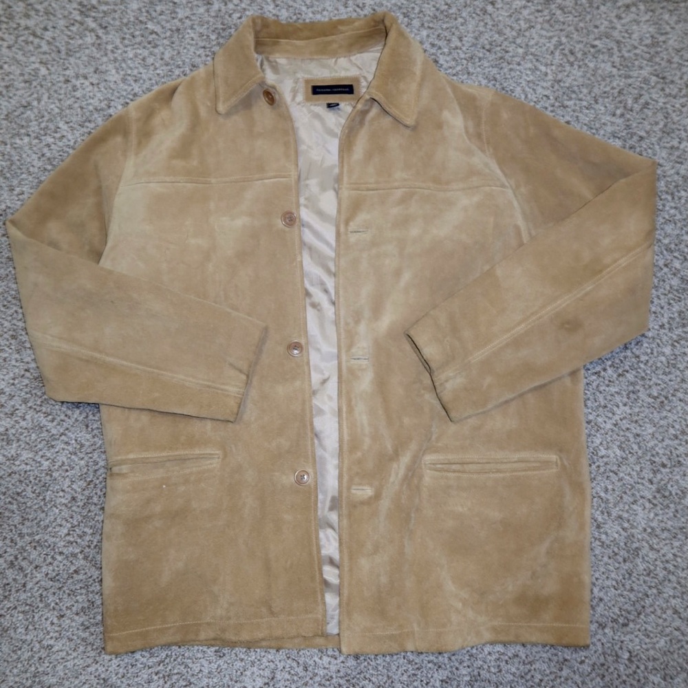 Tan Banana Republic 100% genuine leather coat